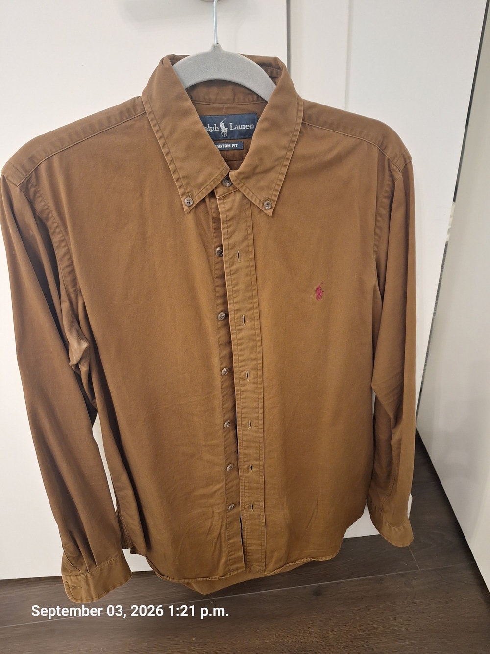Polo by Ralph Lauren Tan Cotton Button-Down Shirt